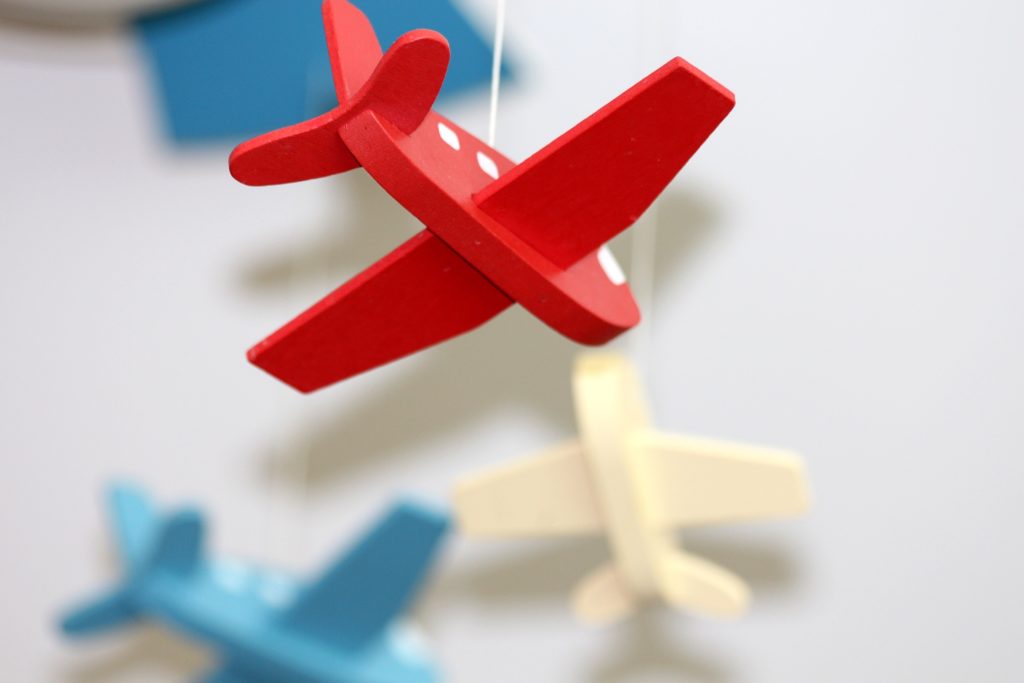 toy airplane red