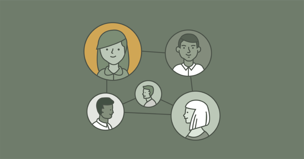 people in circles connections and restructures